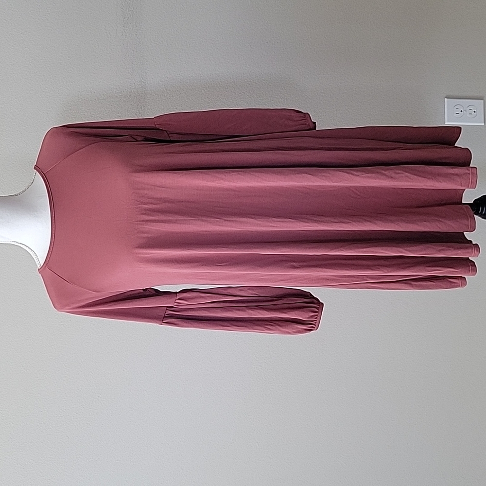 Bell Sleeves Mauve Dress